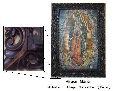 Ángeles Cuzqueños, com moldura em cedro